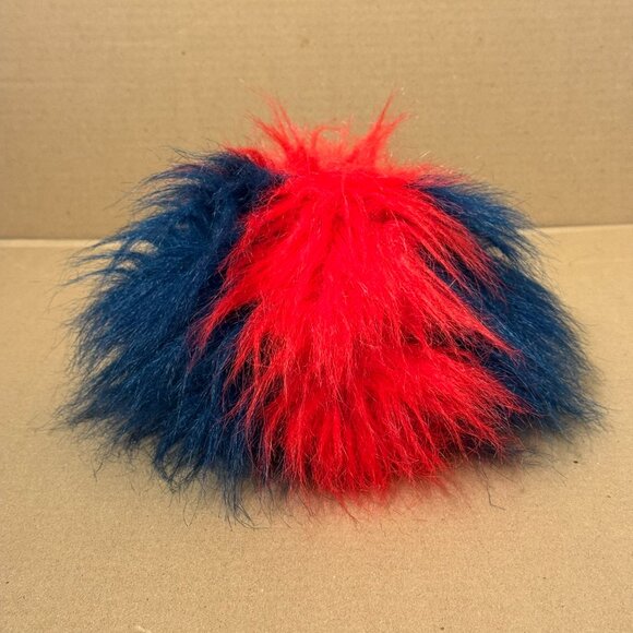 Boston Fan Wig Hat Red Blue Hair Novelty Costume Cap Excellent - Picture 3 of 6